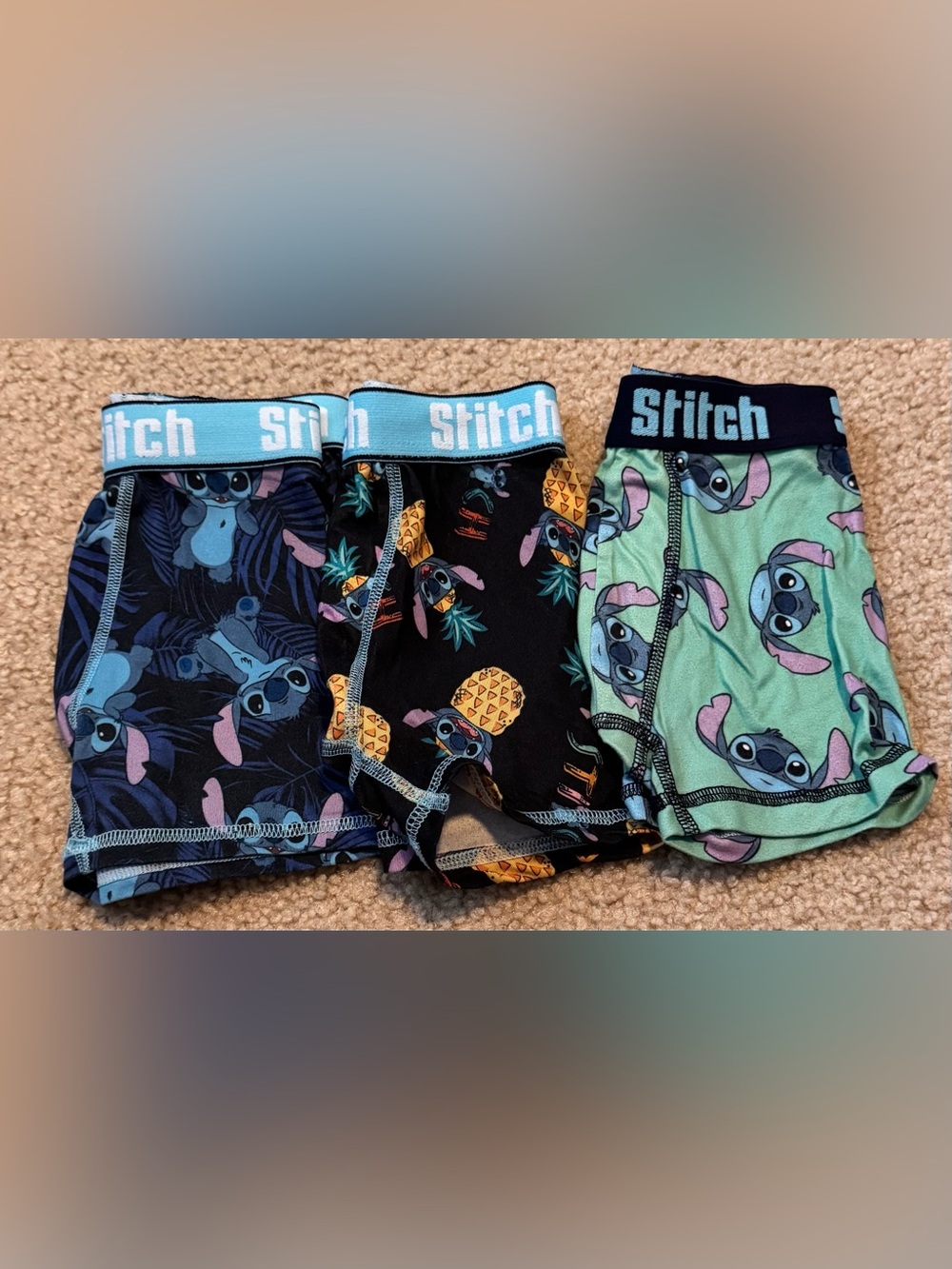 Printed Kids Boxer Briefs - Blue, Black, Mint